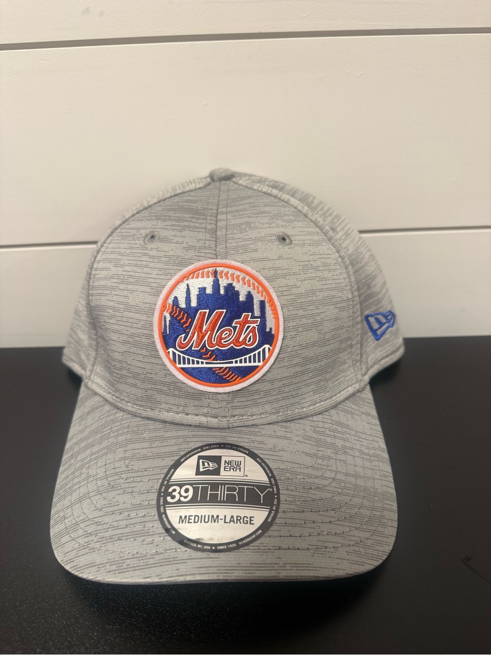 New Era New York Mets Grey 39THIRTY Stretch Fit Hat brand new